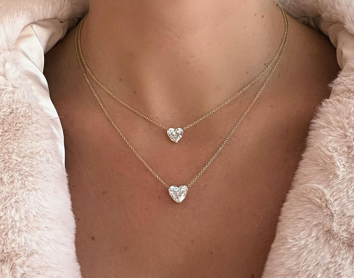 Heart Diamond Pendant Necklace