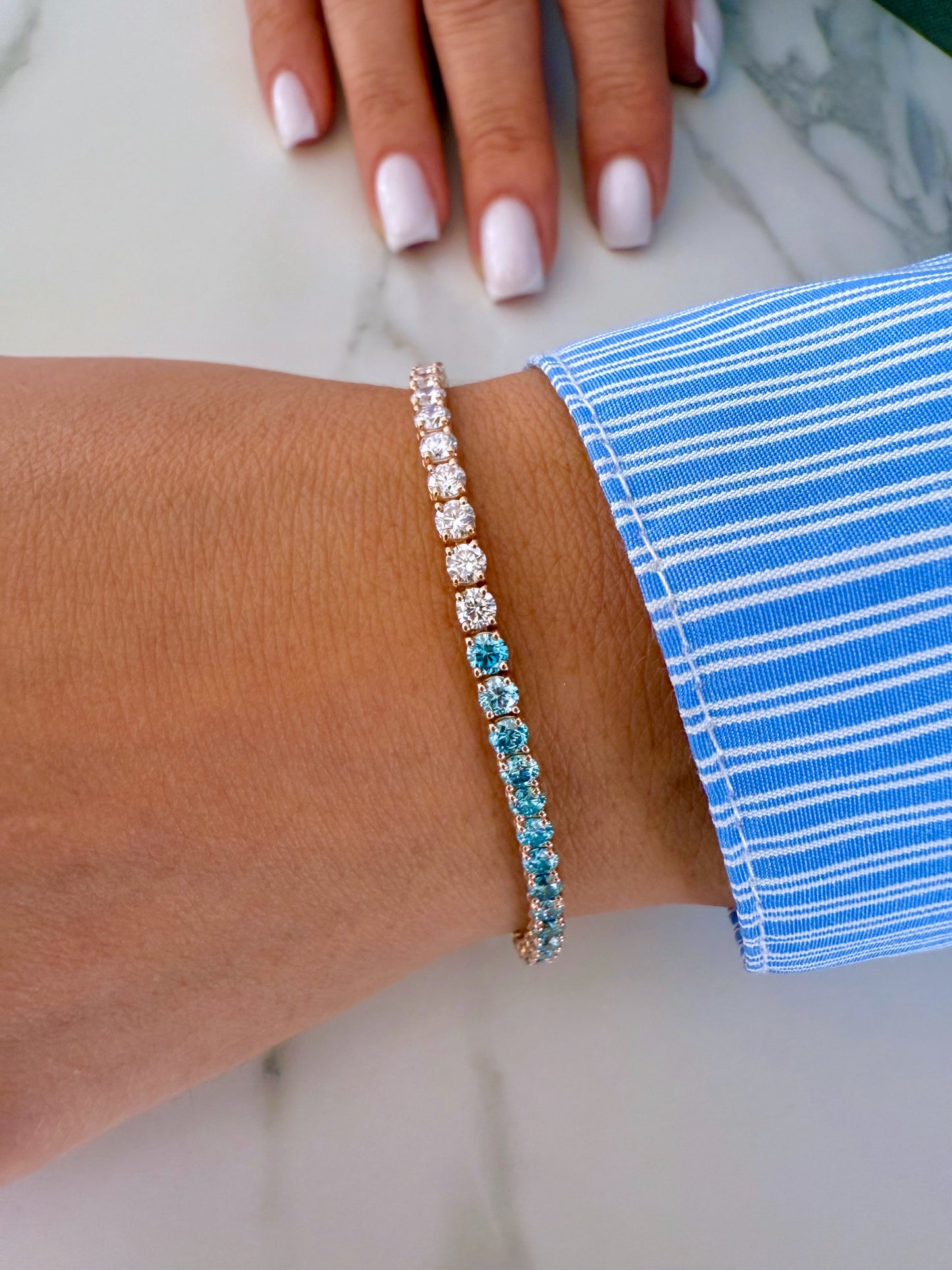 Blue & White Diamonds Bracelet