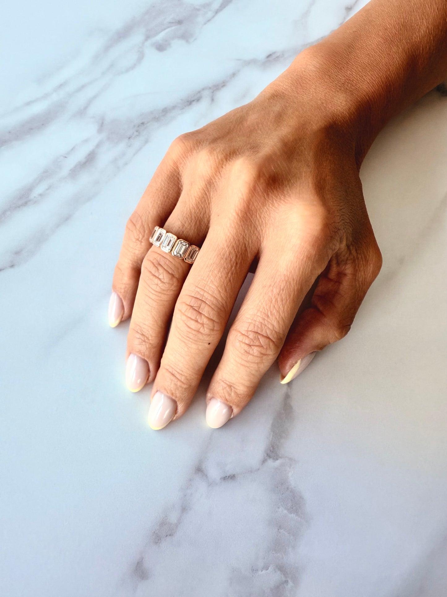 Bezel Emerald Ring