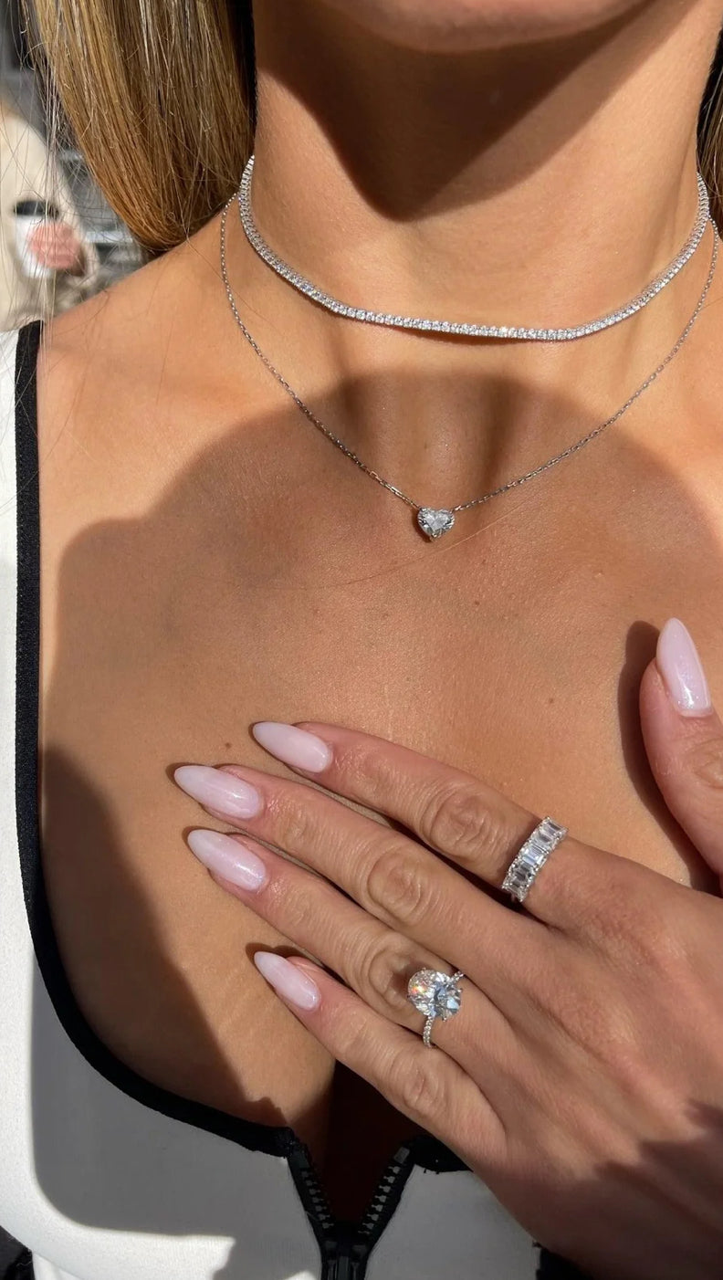Heart Diamond Pendant Necklace