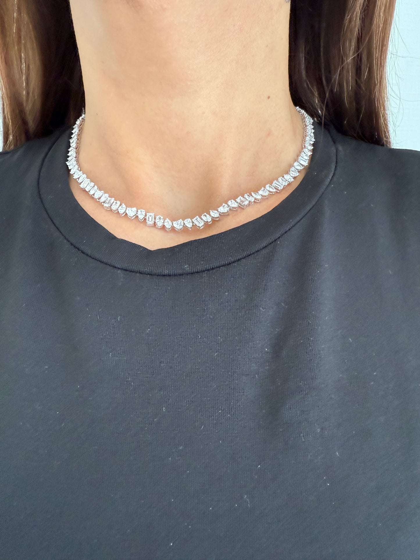 Multi Shape Diamonds Necklace