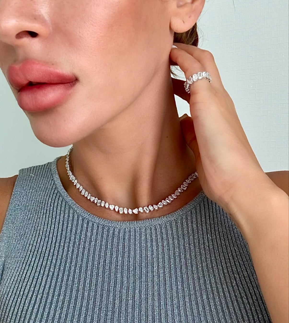 Multi Shape Diamonds Necklace