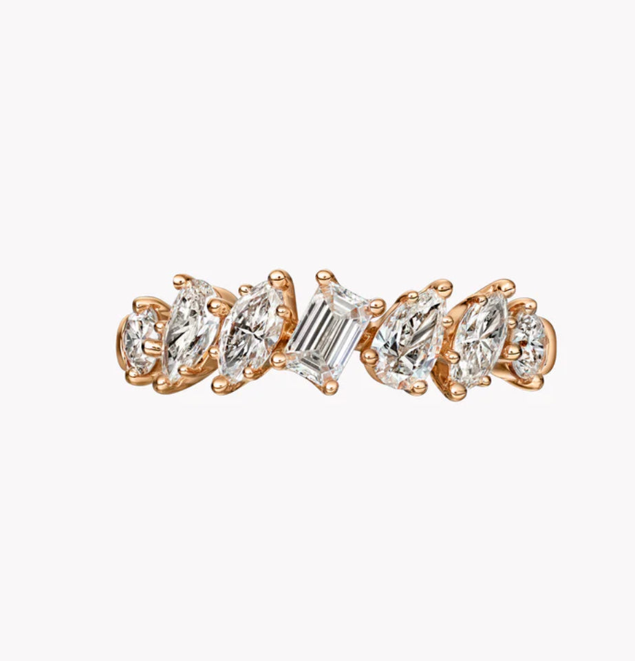 Multi Shape Diamonds Ring