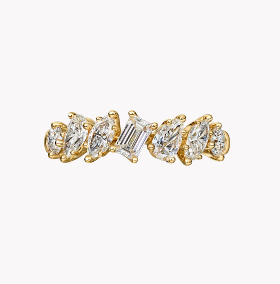 Multi Shape Diamonds Ring