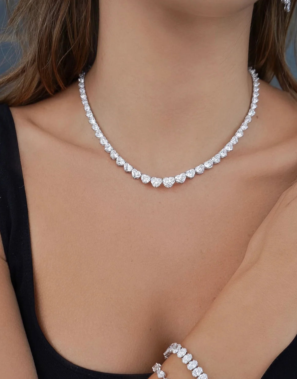 Heart Shape Diamond Necklace